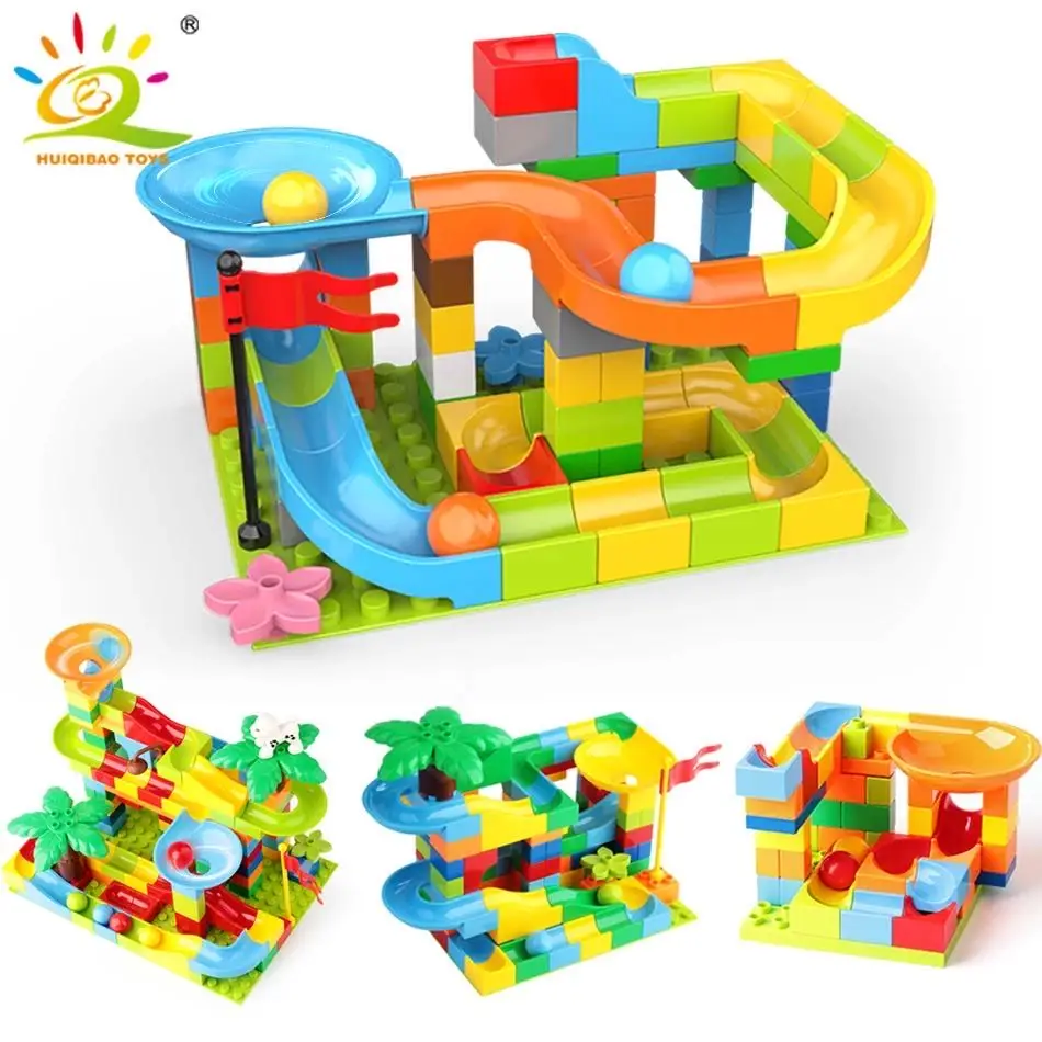 52-151pcs Marble Race Run DIY Maze Balls Building Blocks Duploed Funnel Slide Big Large Size Bricks Educational Baby Toys
52-151pcs Marble Race Run DIY Maze Balls Building Blocks Duploed Funnel Slide Big Large Size Bricks Educational Baby Toys