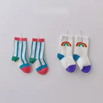 2pair Striped Baby Socks Non-slip Rubber Soles Sock For Baby Girls Boys Rainbow Newborn Kids Socks Children Socks 1-3T 
2pair Striped Baby Socks Non-slip Rubber Soles Sock For Baby Girls Boys Rainbow Newborn Kids Socks Children Socks 1-3T