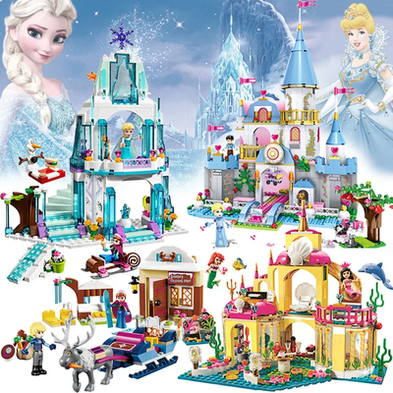 Compatible Legoinglys Princess Castle Building Blocks Snow Queen Elsa Anna Cinderella Ariel Figure Friends Bricks Toys Model
Compatible Legoinglys Princess Castle Building Blocks Snow Queen Elsa Anna Cinderella Ariel Figure Friends Bricks Toys Model