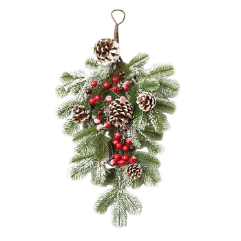 

Christmas Simulated Rattan Door Hanging Pine Cone Branch Christmas Tree Decor