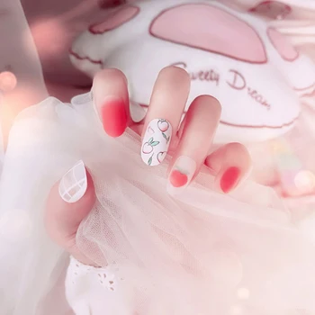 24pcs/Set Scrub Peach Pattern False Nails Pre-design Round Head Pink Matte Fake Nails Beauty Bride Full Artificial Nail Art Tips
24pcs/Set Scrub Peach Pattern False Nails Pre-design Round Head Pink Matte Fake Nails Beauty Bride Full Artificial Nail Art Tips