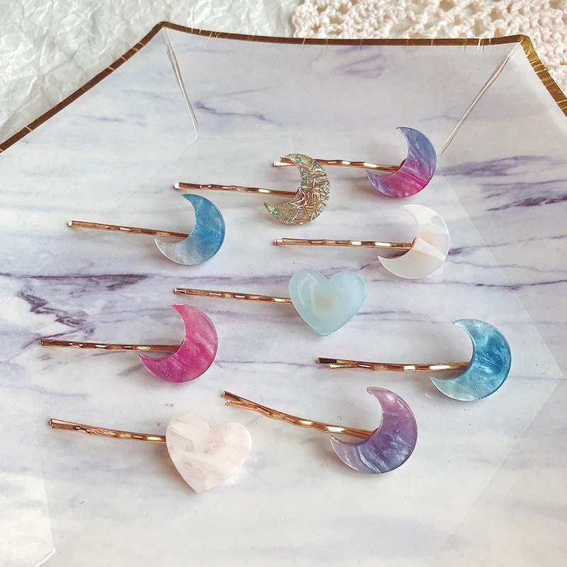 HZ 2019 New Japan Women 2pcs/set Simple Sweet Love Heart Moon Gradient Acetate Hair Grip Barrettes Hairpin Hair Accessories
HZ 2019 New Japan Women 2pcs/set Simple Sweet Love Heart Moon Gradient Acetate Hair Grip Barrettes Hairpin Hair Accessories