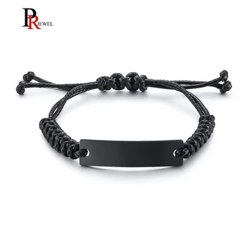 Unisex Adjustable Cord Stainless Steel ID Bracelets Custom Name Logo Braided Bracelet for Women Man Gifts Jewelry
Unisex Adjustable Cord Stainless Steel ID Bracelets Custom Name Logo Braided Bracelet for Women Man Gifts Jewelry