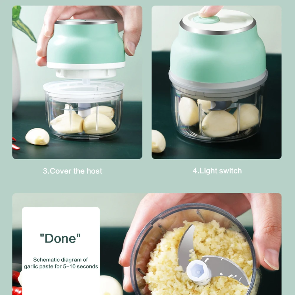 Convenient Household Vegetable Cutter Garlic Masher Electric Garlic Masher Baby Mini Cooking Machine Complementary Food Machine
Convenient Household Vegetable Cutter Garlic Masher Electric Garlic Masher Baby Mini Cooking Machine Complementary Food Machine