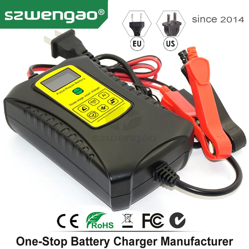 12V/24V Smart Pulse Repair Charger LCD Display Motorcycle Cars Battery Charger 12V 4A AGM GEL Lead Acid Battery Charger CE RoHS
12V/24V Smart Pulse Repair Charger LCD Display Motorcycle Cars Battery Charger 12V 4A AGM GEL Lead Acid Battery Charger CE RoHS