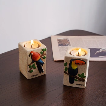 Ceramic Hand-painted Parrot Toucan Pattern Candlestick Rustic Style Bird And Bird Series Candlestick
Ceramic Hand-painted Parrot Toucan Pattern Candlestick Rustic Style Bird And Bird Series Candlestick