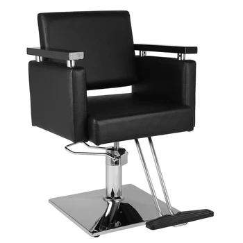Hair Beauty Equipment Hydraulic Barber Chair Modern Black Salon rotating Haircut Chair Chrome plating steel base Wooden armrest
Hair Beauty Equipment Hydraulic Barber Chair Modern Black Salon rotating Haircut Chair Chrome plating steel base Wooden armrest