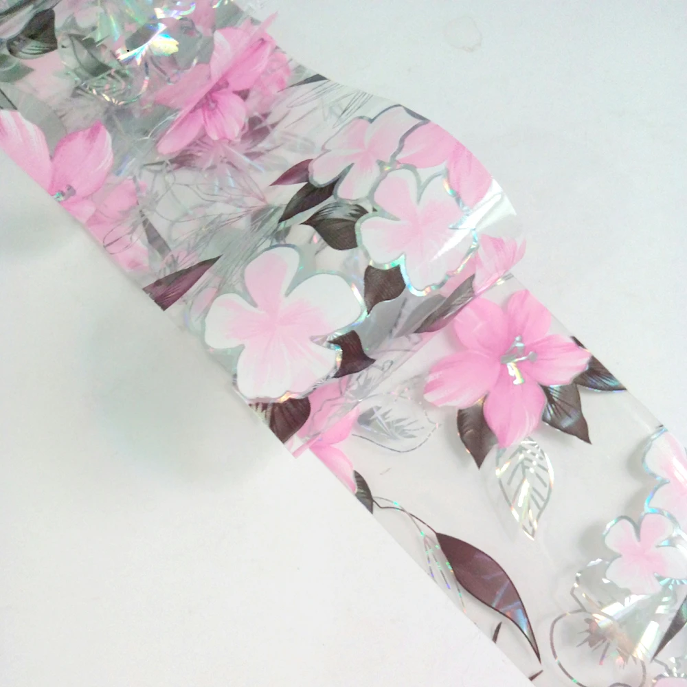 100cm Clear Transfer Nail Foil Large Pink Lily Holographic DIY Nail Art Sticker Full Cover Finger Decals Tips Manicure Tools
100cm Clear Transfer Nail Foil Large Pink Lily Holographic DIY Nail Art Sticker Full Cover Finger Decals Tips Manicure Tools