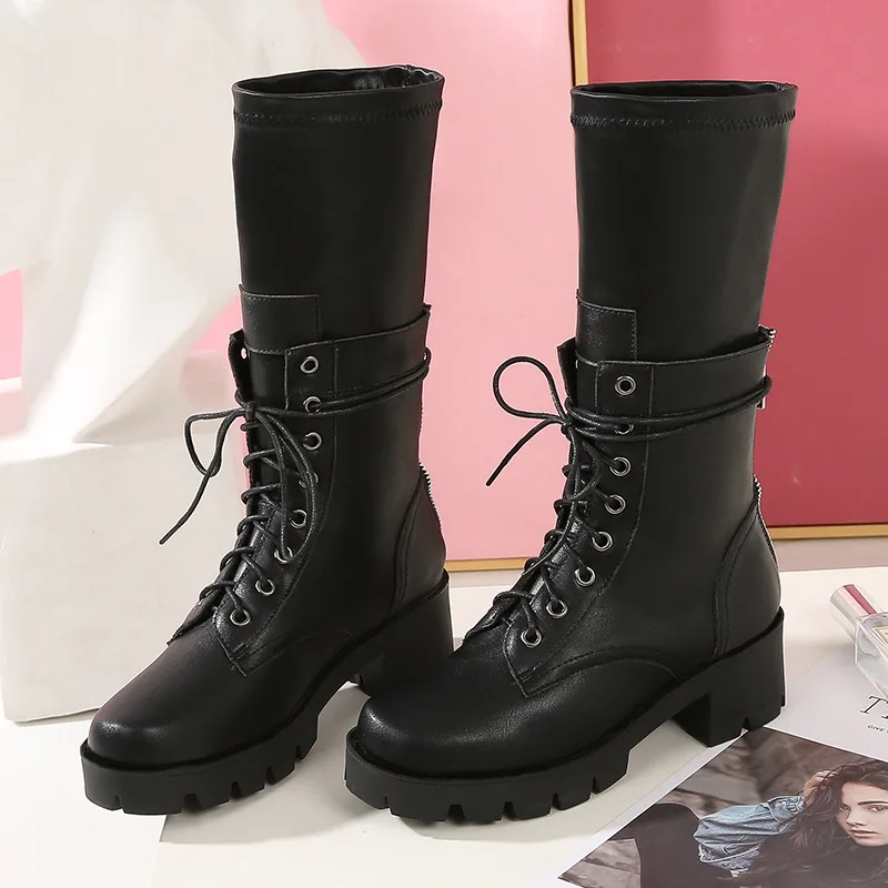 Yang Mi Celebrity Style Martin Boots Small 3233 High-Heel Tube Single Boots 2019 Autumn And Winter Chunky-Heel Large Size 4243 P
Yang Mi Celebrity Style Martin Boots Small 3233 High-Heel Tube Single Boots 2019 Autumn And Winter Chunky-Heel Large Size 4243 P