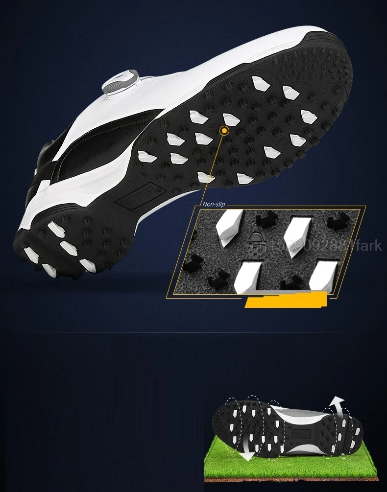 Description Picture 4 of itemPgm Waterproof Sneakers Mens Golf Shoes Breathable Fitness Training Golf Shoe Man Non-Slip Rotating Buckle Golf Trainers