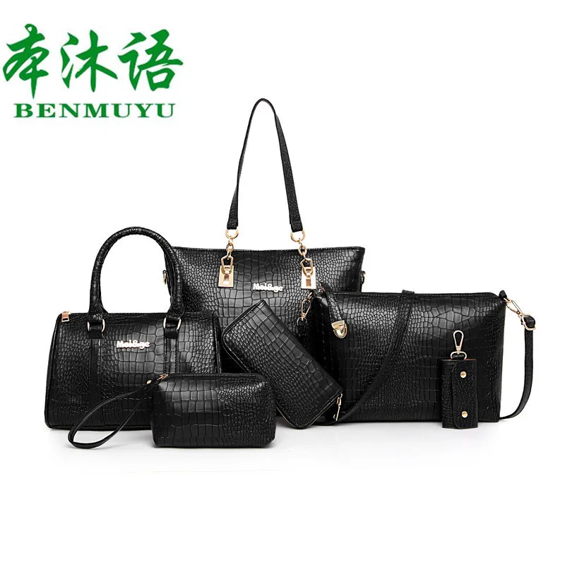 This mu yu WOMEN'S Bag 2019 New Style Pu Crocodile Pattern Different Size Bags Six Pieces Set Europe And America Style One-Shoul
This mu yu WOMEN'S Bag 2019 New Style Pu Crocodile Pattern Different Size Bags Six Pieces Set Europe And America Style One-Shoul