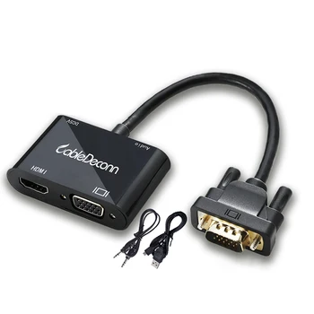 High Quality VGA To HDMI / VGA With Power Converter Computer Host Notebook Monitor TV Adapter Plug And Play
High Quality VGA To HDMI / VGA With Power Converter Computer Host Notebook Monitor TV Adapter Plug And Play