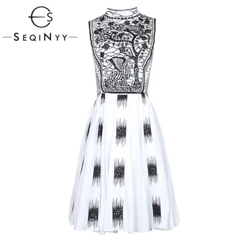 SEQINYY Embroidery Dress 2020 Summer New Fashion Design Flowers Animals Sequins Women High Quality Vest Mini White Dress 
SEQINYY Embroidery Dress 2020 Summer New Fashion Design Flowers Animals Sequins Women High Quality Vest Mini White Dress