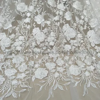 Higher quality wedding dress flower fabric 130cm width sequins lace fabric worldwide shipping ivory dress lace 
Higher quality wedding dress flower fabric 130cm width sequins lace fabric worldwide shipping ivory dress lace