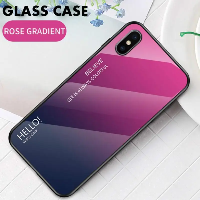 Luxury Tempered Glass Phone Case for iPhone X XR XS Max Back Glass Cases for iPhone X 8 7 6 S 6S Plus Gradient Back Cover Coque
Luxury Tempered Glass Phone Case for iPhone X XR XS Max Back Glass Cases for iPhone X 8 7 6 S 6S Plus Gradient Back Cover Coque