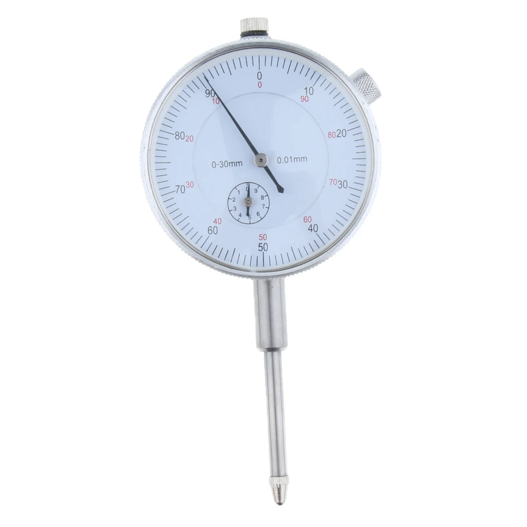 Precision Dial Test Indicator With Pointer, 0-30mm, Continuous clockwise pointer rotation displays units; Metric reading Precision Dial Test Indicator With Pointer, 0-30mm, Continuous clockwise pointer rotation displays units; Metric reading
