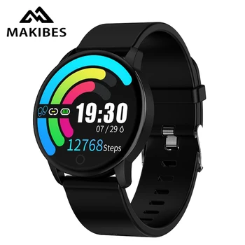 

Makibes Q20 Smartwatch Blood Pressure Monitor Smart watch 1.22 Inch IPS Screen Heart Rate Sleep Health Tracker For Men