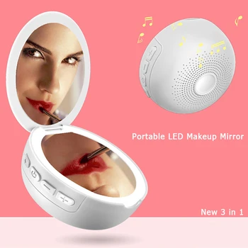 Pocket Led Makeup Mirror M151 Mini Makeup Vanity Mirrors LED with Wireless Bluetooth Speaker Hand Mirror Lighted Compact Mirror 
Pocket Led Makeup Mirror M151 Mini Makeup Vanity Mirrors LED with Wireless Bluetooth Speaker Hand Mirror Lighted Compact Mirror