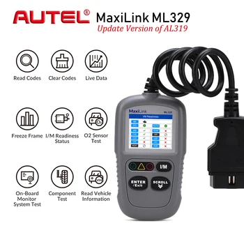 Autel MaxiLink ML329 OBD2 Scanner Auto OBD 2 Code Reader AutoVIN Car Diagnostic Tool with One-Click I/M Readiness Key pk AL319