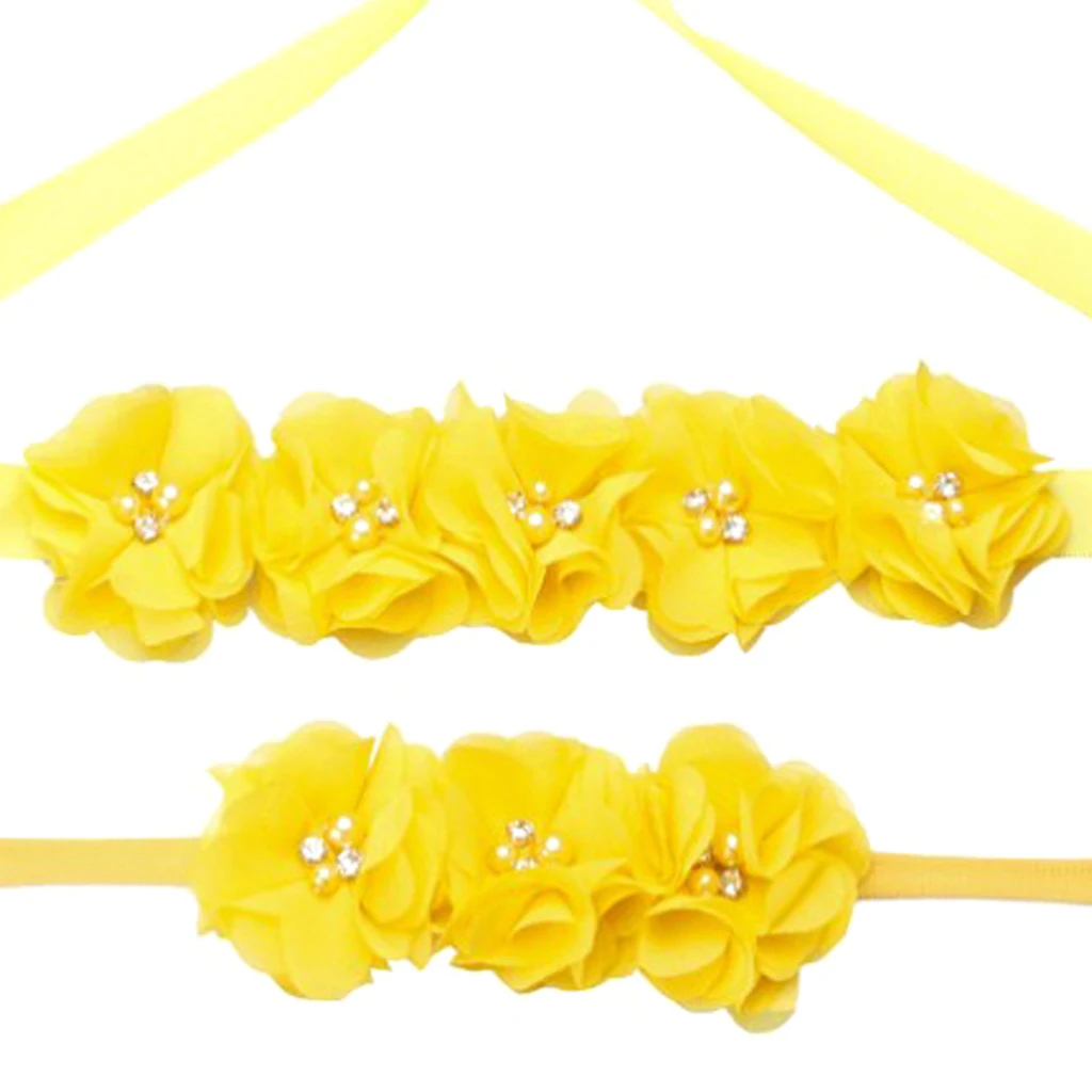 2pcs Maternity Belly Sash Band Belt & Baby Hair Band Headband Flower with Crystal Rhinestones Pearls Head Wrap and Sash Belt Set 2pcs Maternity Belly Sash Band Belt & Baby Hair Band Headband Flower with Crystal Rhinestones Pearls Head Wrap and Sash Belt Set