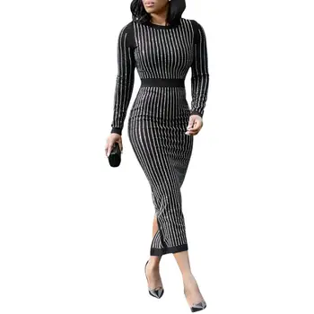 Nightclub Party Sexy Women Hot Drilling Long Sleeve Mid-length Bodycon 2020 New Womens wear
Nightclub Party Sexy Women Hot Drilling Long Sleeve Mid-length Bodycon 2020 New Womens wear