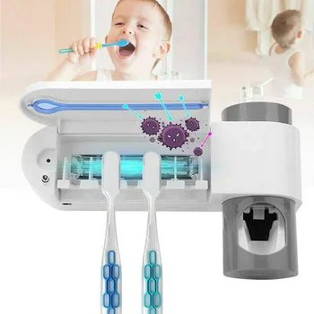 UV Toothbrush Holder Automatic Toothpaste Squeezers Dispenser Wall-mounted Antibacteria Sterilizer Bathroom Toiletry Organizer
UV Toothbrush Holder Automatic Toothpaste Squeezers Dispenser Wall-mounted Antibacteria Sterilizer Bathroom Toiletry Organizer