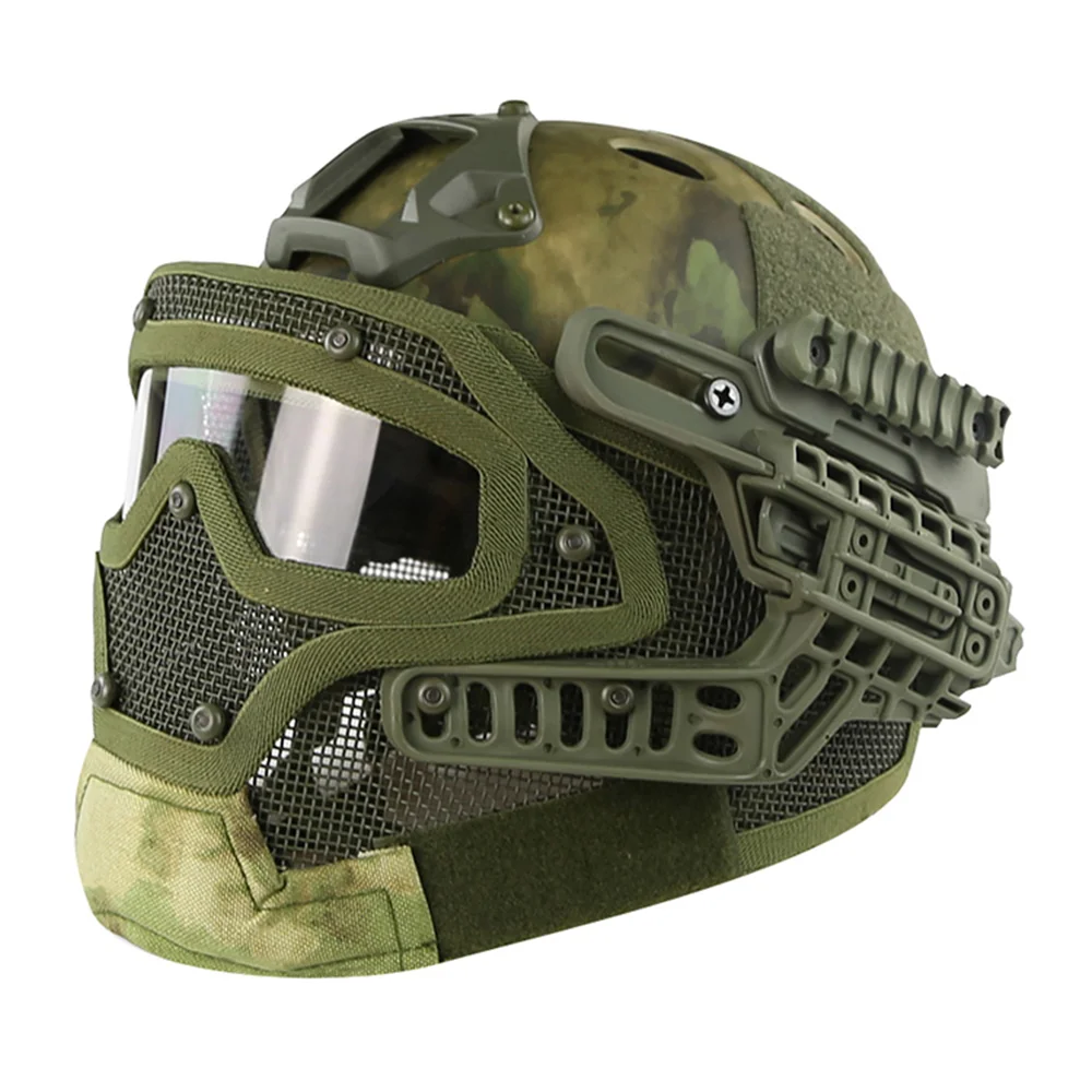 FAST PJ Full Face Helmet With Protective Goggle Glasses Painball Shooting CS Head Protect Equipment Tactical Airsoft Helmet
FAST PJ Full Face Helmet With Protective Goggle Glasses Painball Shooting CS Head Protect Equipment Tactical Airsoft Helmet