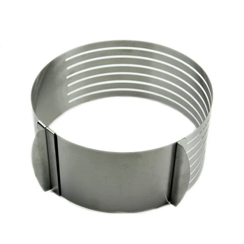 New 16 -20cm Adjustable Stainless Scalable Mousse Cake Ring Layer Slicer Cutter Mould Height 8.5 cm
New 16 -20cm Adjustable Stainless Scalable Mousse Cake Ring Layer Slicer Cutter Mould Height 8.5 cm