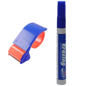 1Pcs Plastic Roller 2 Inch Width Tape Cutter Dispenser & 10Pcs Felt Marker Marker Pen Erasable Whiteboard Blue
1Pcs Plastic Roller 2 Inch Width Tape Cutter Dispenser & 10Pcs Felt Marker Marker Pen Erasable Whiteboard Blue