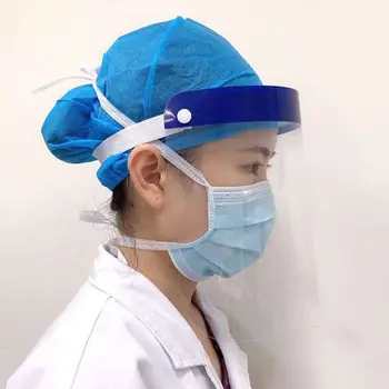 Transparent Anti Droplet Dust-proof Oil splash proof Protect Covering Mask Prevent Saliva Visor Shield Stretchy Headband