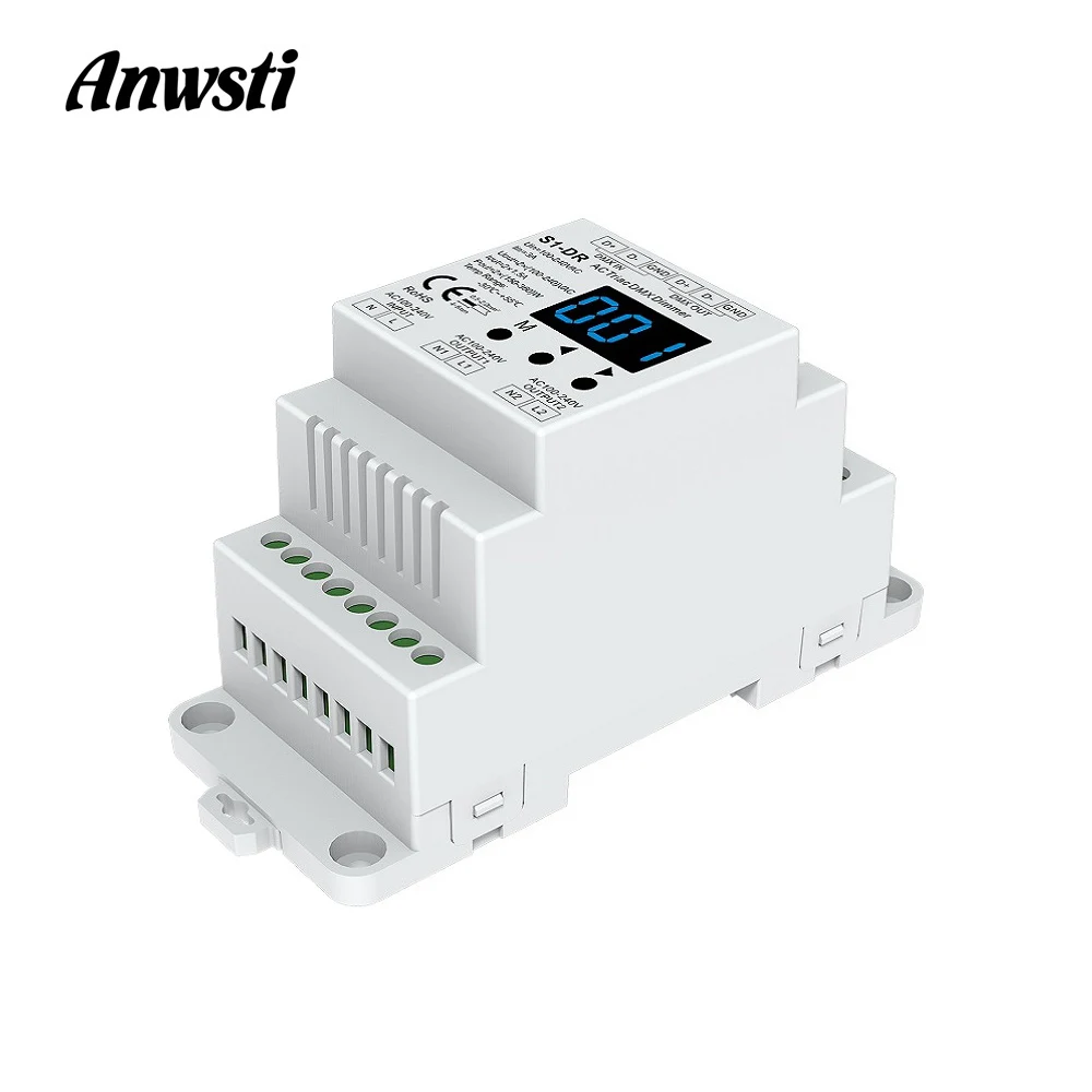DMX512 LED Dimmer 220V 230V 110V 2 Channel Dimmable AC Triac DMX Controller Bulb Lamp Light DIM Rail Triac Dimmer Switch S1-DR
DMX512 LED Dimmer 220V 230V 110V 2 Channel Dimmable AC Triac DMX Controller Bulb Lamp Light DIM Rail Triac Dimmer Switch S1-DR