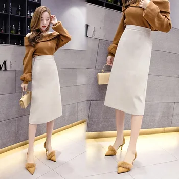 2020 Autumn Winter Woolen Women Long Vintage Skirts Solid Korean Style Back Split High Waist A-Line Skirts Female Faldas Mujer
2020 Autumn Winter Woolen Women Long Vintage Skirts Solid Korean Style Back Split High Waist A-Line Skirts Female Faldas Mujer