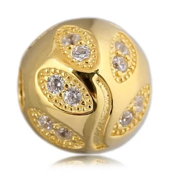 New 925 Sterling Silver Bead Charm Gold Color Shine Sparkling Leaves With Crystal Clip Beads Fit Original Bracelet Diy Jewelry 
New 925 Sterling Silver Bead Charm Gold Color Shine Sparkling Leaves With Crystal Clip Beads Fit Original Bracelet Diy Jewelry