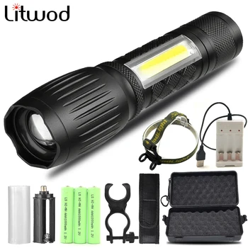 

Original CREE XM-L T6 Led Flashlight Zoomable Torch Bicycle Light 18650 or AAA Battery Waterproof 5 Modes 3000 Lumens Lantern