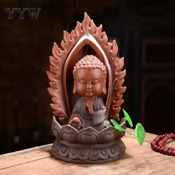 Little Monk Backflow Incense Burner Censer Porcelain Incense Cone Sticks Holder Buddhism Incense Holder With 10pcs Incense Cones
Little Monk Backflow Incense Burner Censer Porcelain Incense Cone Sticks Holder Buddhism Incense Holder With 10pcs Incense Cones