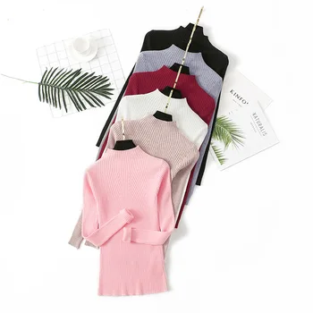 Turtleneck Long-sleeved Sweater Female Simple Style Solid Color Slim Slimming Knitted Bottoming Sweater Pullover Women Spring
Turtleneck Long-sleeved Sweater Female Simple Style Solid Color Slim Slimming Knitted Bottoming Sweater Pullover Women Spring