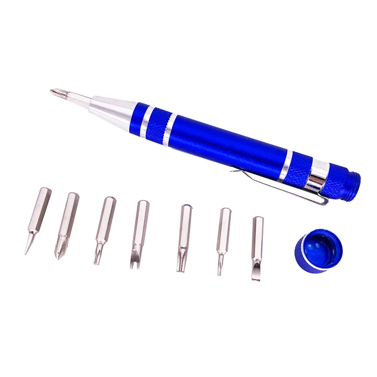 Portable Pen Aluminium Alloy Precision Screw Driver 9-in-One Bit Set Gift Tool Set
Portable Pen Aluminium Alloy Precision Screw Driver 9-in-One Bit Set Gift Tool Set