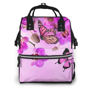Pink Orchid Butterfly Nappy Backpack Mummy Bag Large Capacity Mom Baby Multi-function Waterproof Outdoor Travel Diaper Bags
Pink Orchid Butterfly Nappy Backpack Mummy Bag Large Capacity Mom Baby Multi-function Waterproof Outdoor Travel Diaper Bags