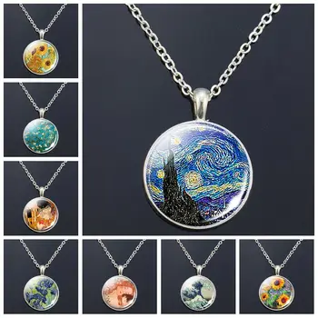 Van Gogh Necklace Van Gogh's Art Painting Print Glass Cabochon Pendant Chain Necklace Fashion Jewelry Necklaces for Women Men 
Van Gogh Necklace Van Gogh's Art Painting Print Glass Cabochon Pendant Chain Necklace Fashion Jewelry Necklaces for Women Men