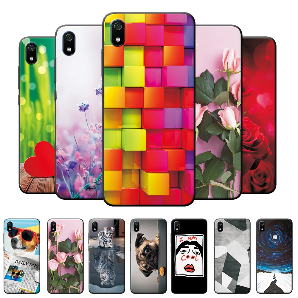 Силиконовый чехол для Xiaomi Redmi Note 4 4X 7 7A бампер 5 6 Pro телефона с милым
