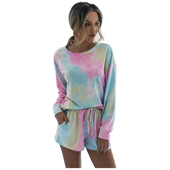 Two Piece Outfits Women's Sets 2pc Tie-dye Sweatsuit Set Long Sleeve Pullover Drawstring Sweatpant Set 2020 Tracksuit Sporty Set
Two Piece Outfits Women's Sets 2pc Tie-dye Sweatsuit Set Long Sleeve Pullover Drawstring Sweatpant Set 2020 Tracksuit Sporty Set