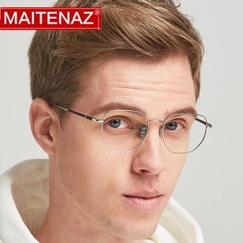MAITENAZ Ultralight Titanium Prescription Eyeglasses Vintage Myopia Hyperopia Glasses for Men Women Comfortable Spectacles L1814
MAITENAZ Ultralight Titanium Prescription Eyeglasses Vintage Myopia Hyperopia Glasses for Men Women Comfortable Spectacles L1814