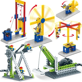 

WANGE Mechanical Gear Worm Drive Technic Building Blocks Compatible Creator Educational Science Engineering Toys Power
