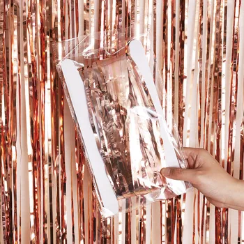 2M 3M Rose Gold Photo Booth Backdrop Metallic Tinsel Foil Fringe Curtains Background For Birthday Party Deco Christmas Decor XN
2M 3M Rose Gold Photo Booth Backdrop Metallic Tinsel Foil Fringe Curtains Background For Birthday Party Deco Christmas Decor XN