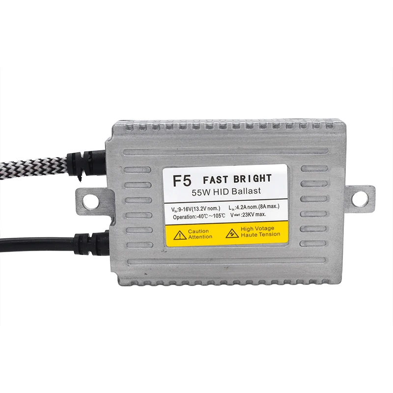 HIDLT 2PCS 55W Fast Bright AC HID Xenon Ballast 12V Digital HID Replacement Reactor For H1 H7 H11 HB3 HB4 Auto Headlamp Bulb Kit (2)