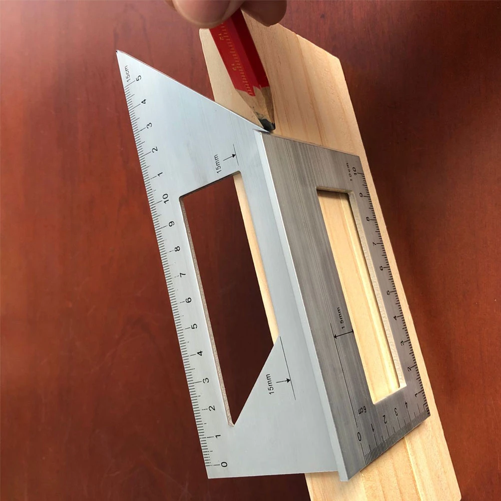 Aluminum Alloy woodworking Multifunctional Square 45 degrees 90 degrees gauge Angle Protractor Layout Miter Triangle Rafter B4
Aluminum Alloy woodworking Multifunctional Square 45 degrees 90 degrees gauge Angle Protractor Layout Miter Triangle Rafter B4