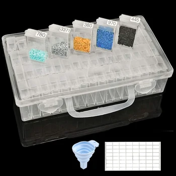64 Grids Diamond Painting Drill Storage Container, Beads Organizer Storage Case with Label and Tweezers
64 Grids Diamond Painting Drill Storage Container, Beads Organizer Storage Case with Label and Tweezers