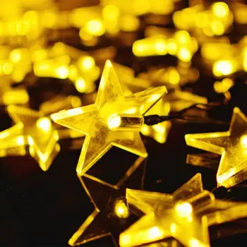 6M Solar String Light Plug Light String Five-pointed Star Pentagram Shape 30 LED Lights Party Wedding Christmas Decoration
6M Solar String Light Plug Light String Five-pointed Star Pentagram Shape 30 LED Lights Party Wedding Christmas Decoration