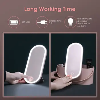Makeup Mirror LED Light With Cosmetic Organizer Box Portable Touch Screen Mirror Cosmetic Cases with Led Flat Mirror Makeup Case
Makeup Mirror LED Light With Cosmetic Organizer Box Portable Touch Screen Mirror Cosmetic Cases with Led Flat Mirror Makeup Case