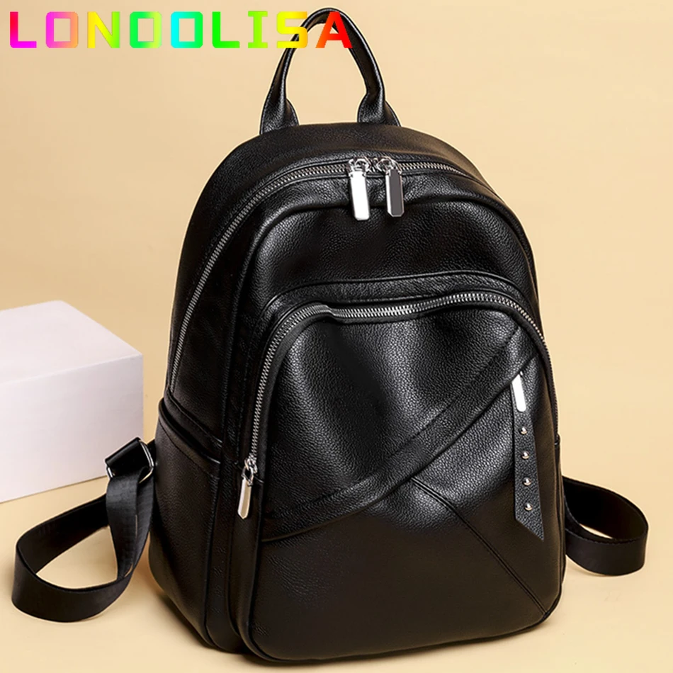 

Women School Bags for Teenage Girls Luxury Female Backpacks Shoulder Bag A Dos Ladies Travel Bagpack Mochilas Leather Bookbag
